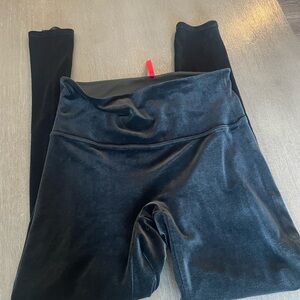 SPANX Black Velvet high waisted legging Pants XL